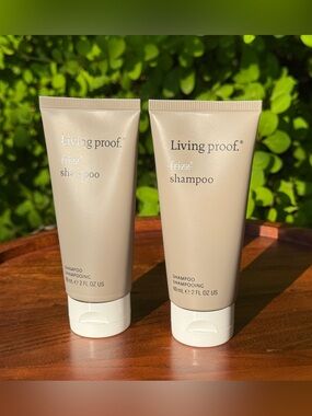 NEW SET of (2) TWO - SEALED Living Proof No Frizz Shampoo - Travel Size 2 fl oz